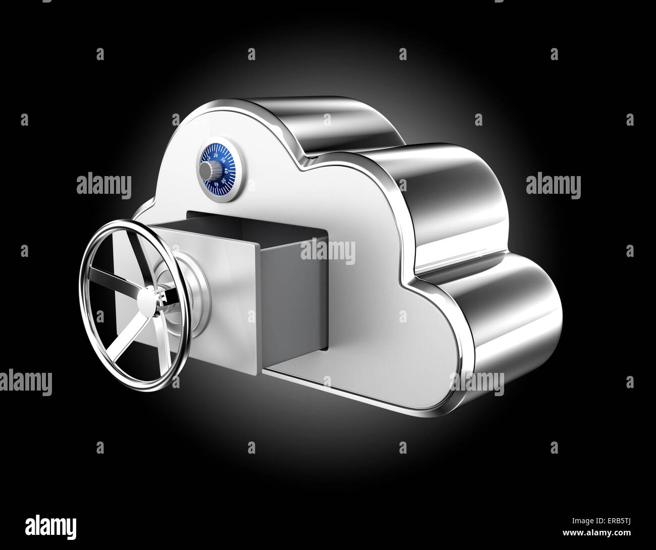 Cloud computing security concept. chemin disponible. Banque D'Images