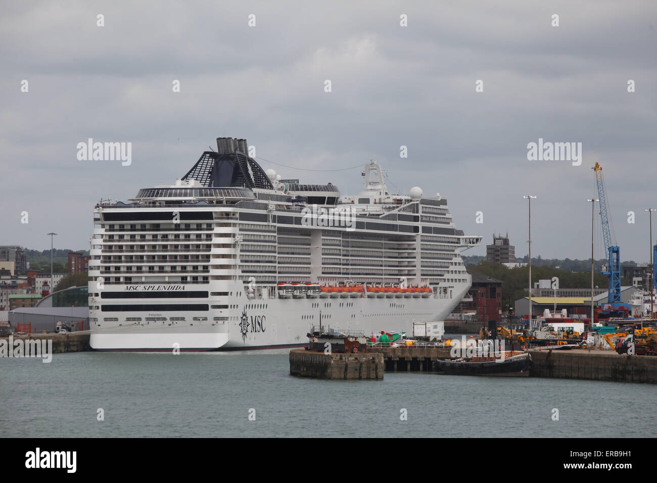 Bateau de croisière MSC Splendida photographié à Southampton Docks Ocean Terminal Banque D'Images