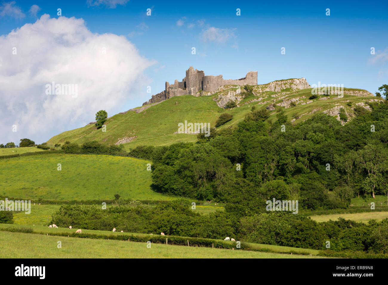 Pays de Galles, Carmarthenshire Carmarthen, Trapp, Carreg Cennen, propriété privée Château Banque D'Images