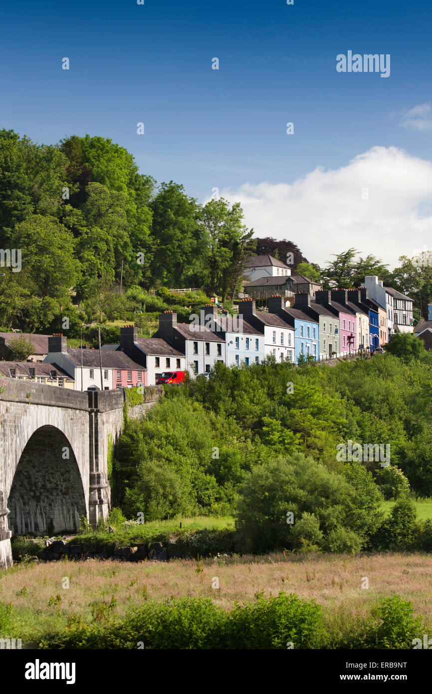 Pays de Galles, Carmarthenshire, Llandeilo, à partir de l'Afon Tywi, 1848 Pont de la rivière Towy Banque D'Images