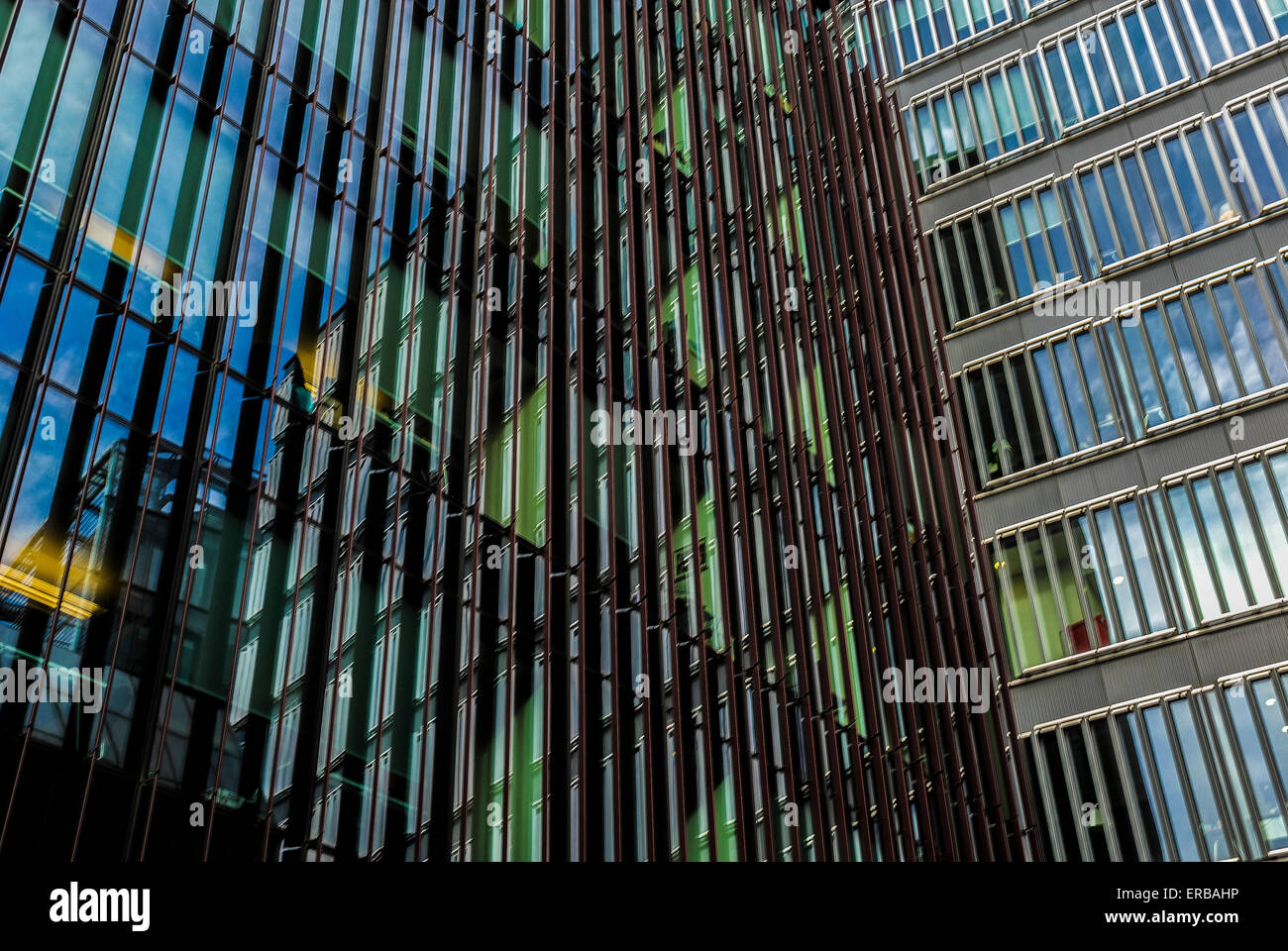 Détail de l'architecture de bureau moderne, Londres, UK Banque D'Images