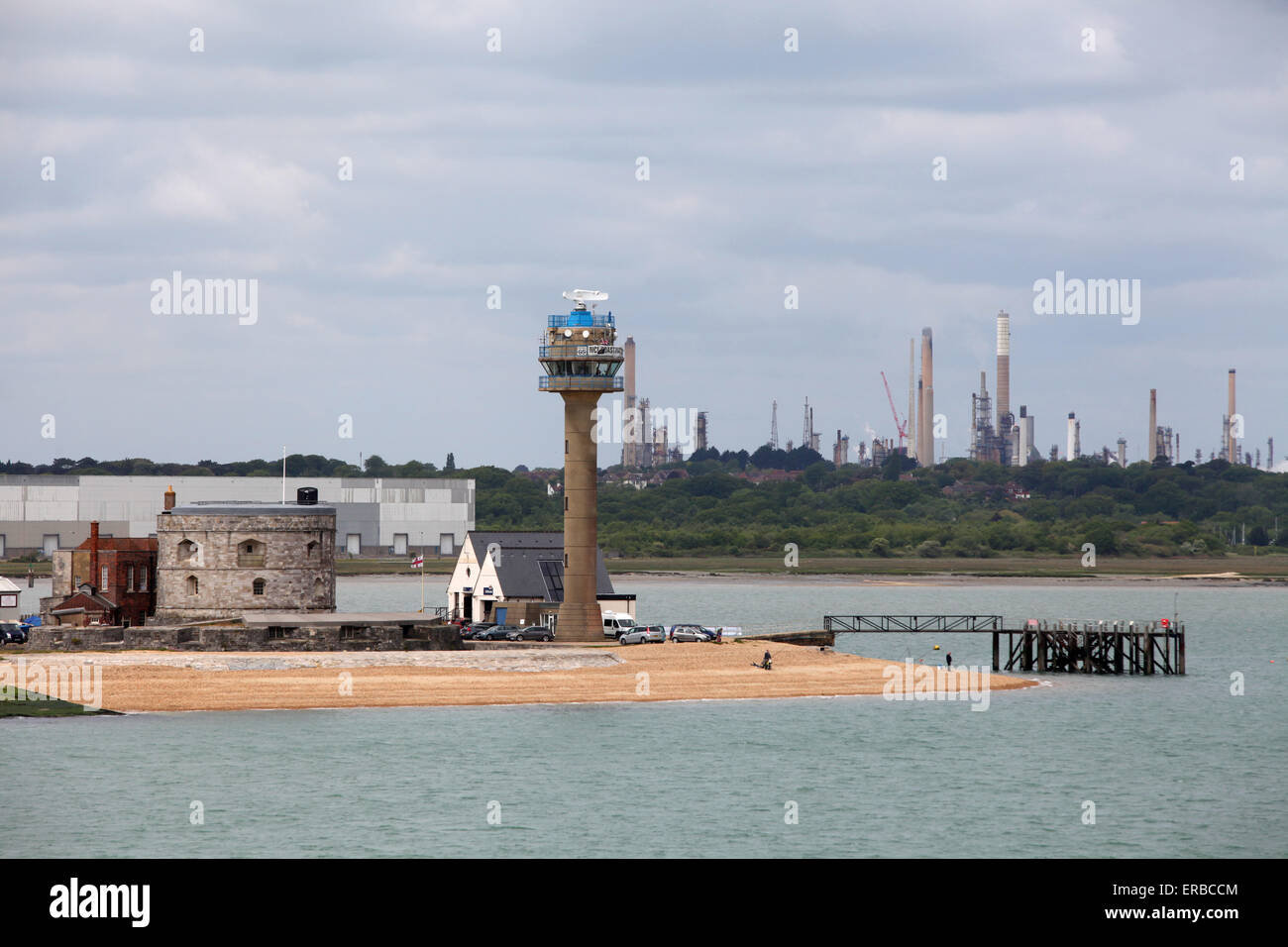 Tour de garde-côtes Calshot Calshot, Château et centre d'activités Calshot Calshot Spit dans le Hampshire UK Banque D'Images