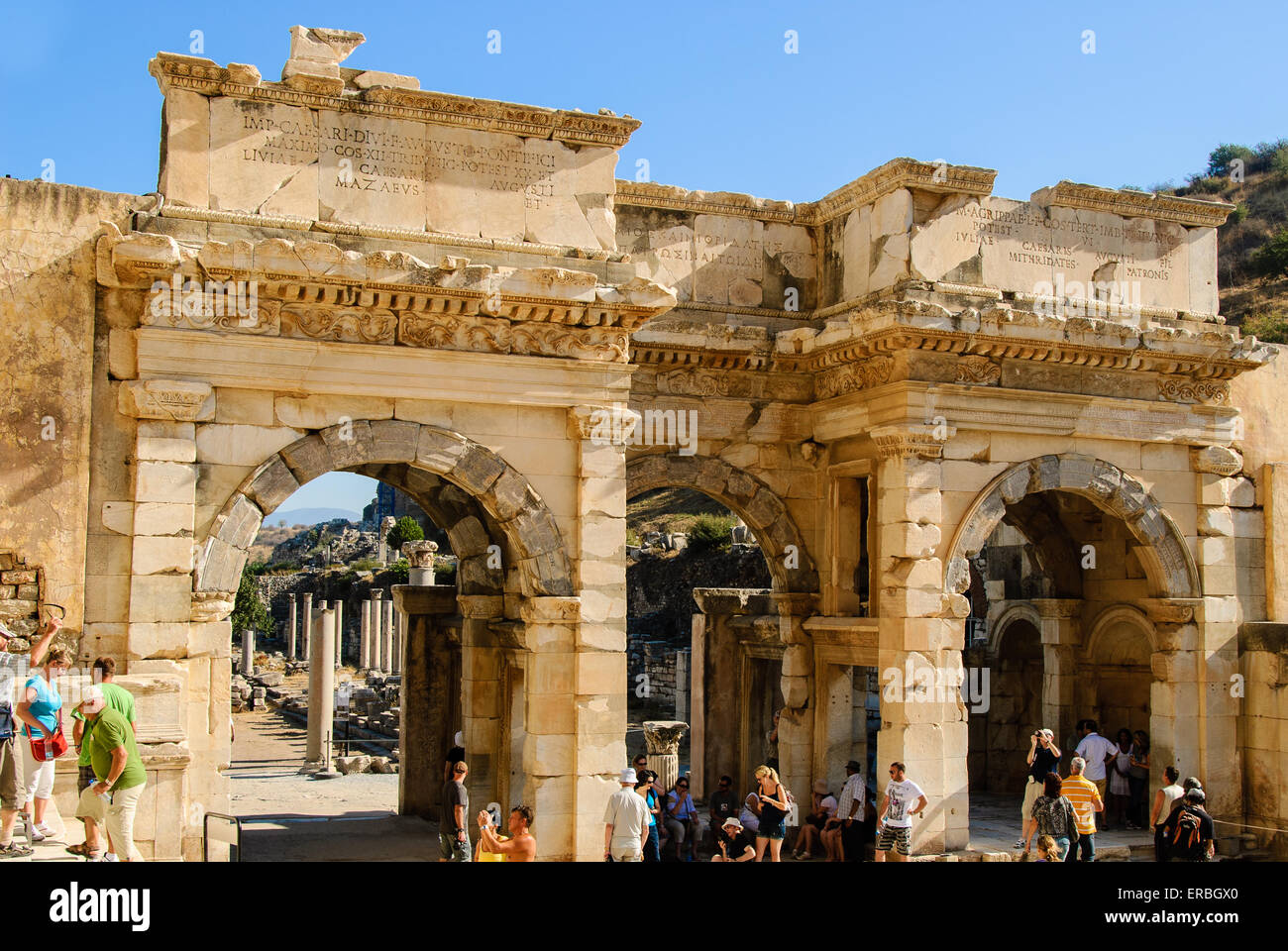 L'entrée de l'Agora dans l'ancienne ville d'Ephèse en Turquie Banque D'Images