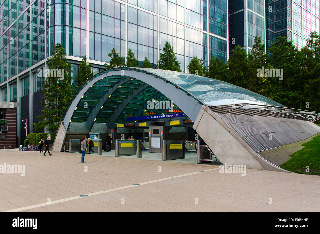 La station de métro Canary Wharf, London Banque D'Images