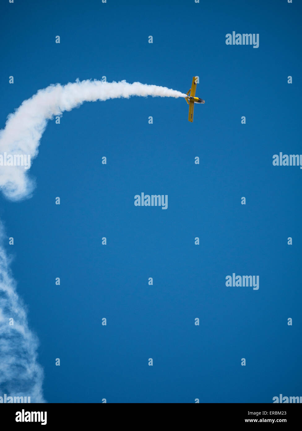 Bob Carlton vole ses avions à réaction Subsonex, Rocky Mountain Air Show, Réservoir, Aurora Colorado. Banque D'Images