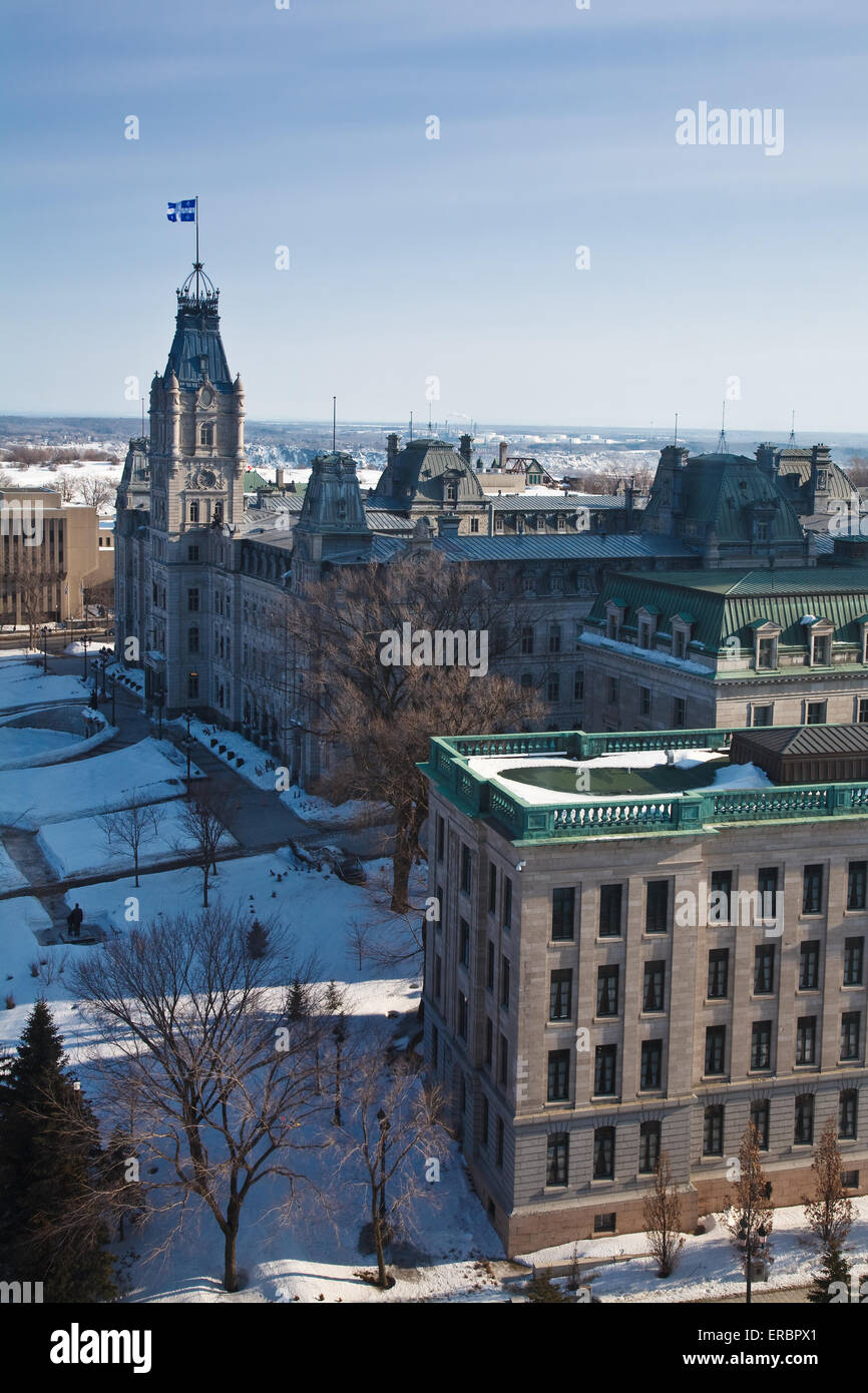 Vue panoramique du Québec Hôtel du Parlement à Québec, Canada Banque D'Images