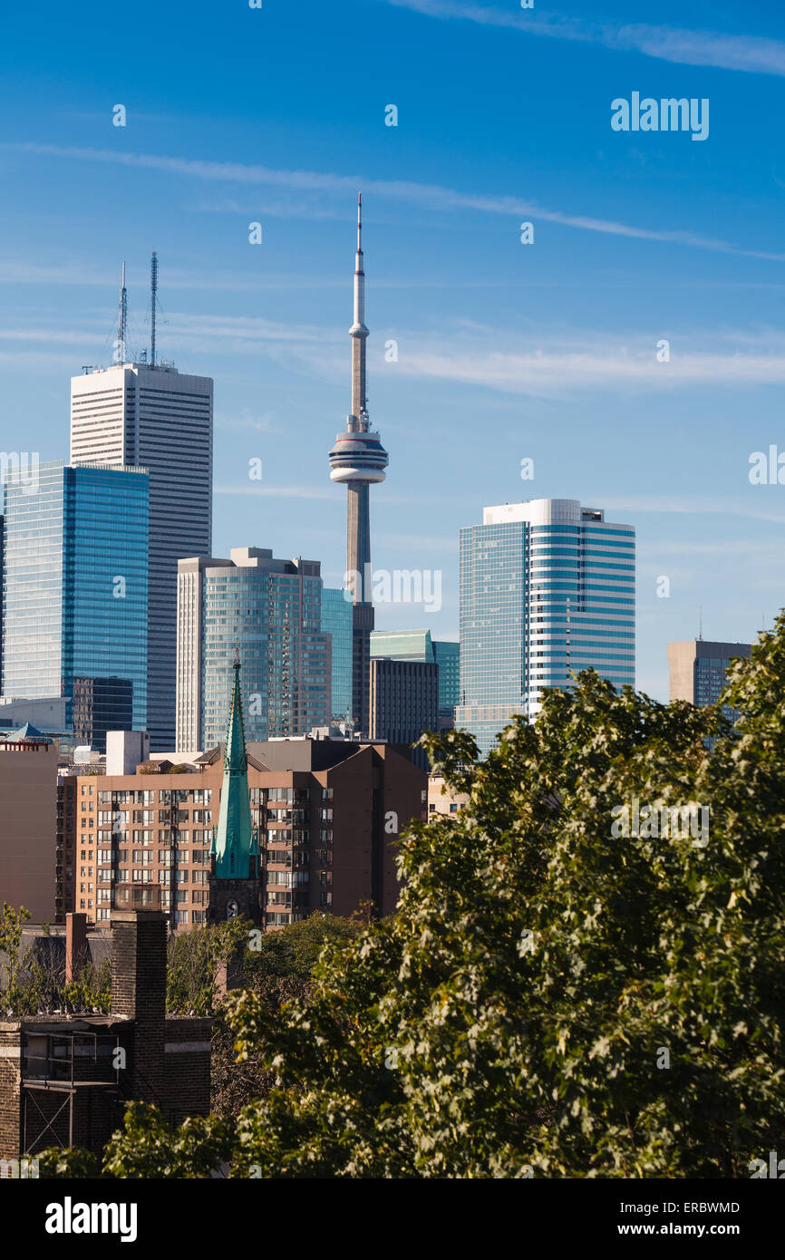 Le centre-ville de Toronto Skyline avec CN Tower Banque D'Images