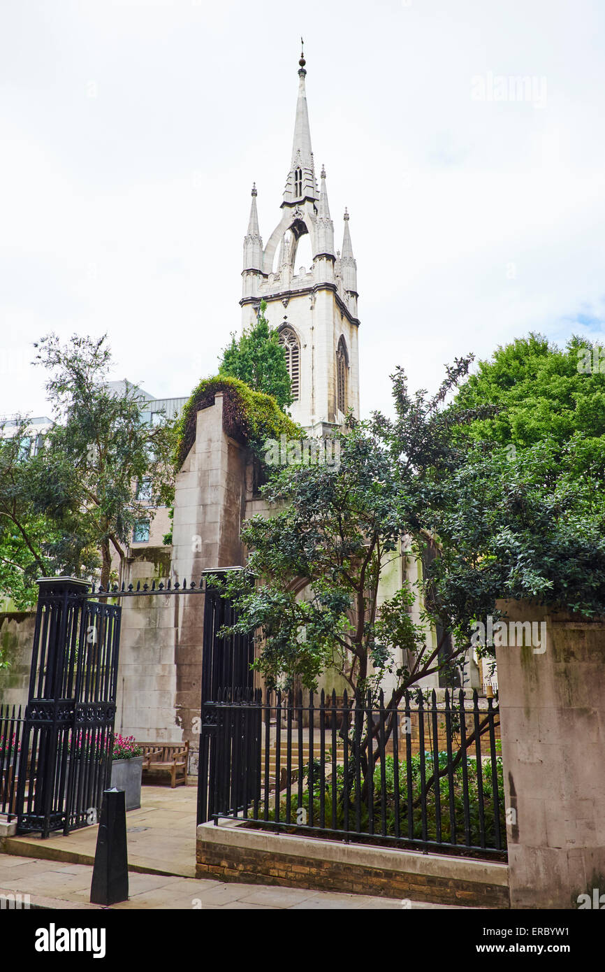 St Dunstan dans l'est reconstruit en 1697 par Christopher Wren, St Dunstan's Hill City Of London UK Banque D'Images