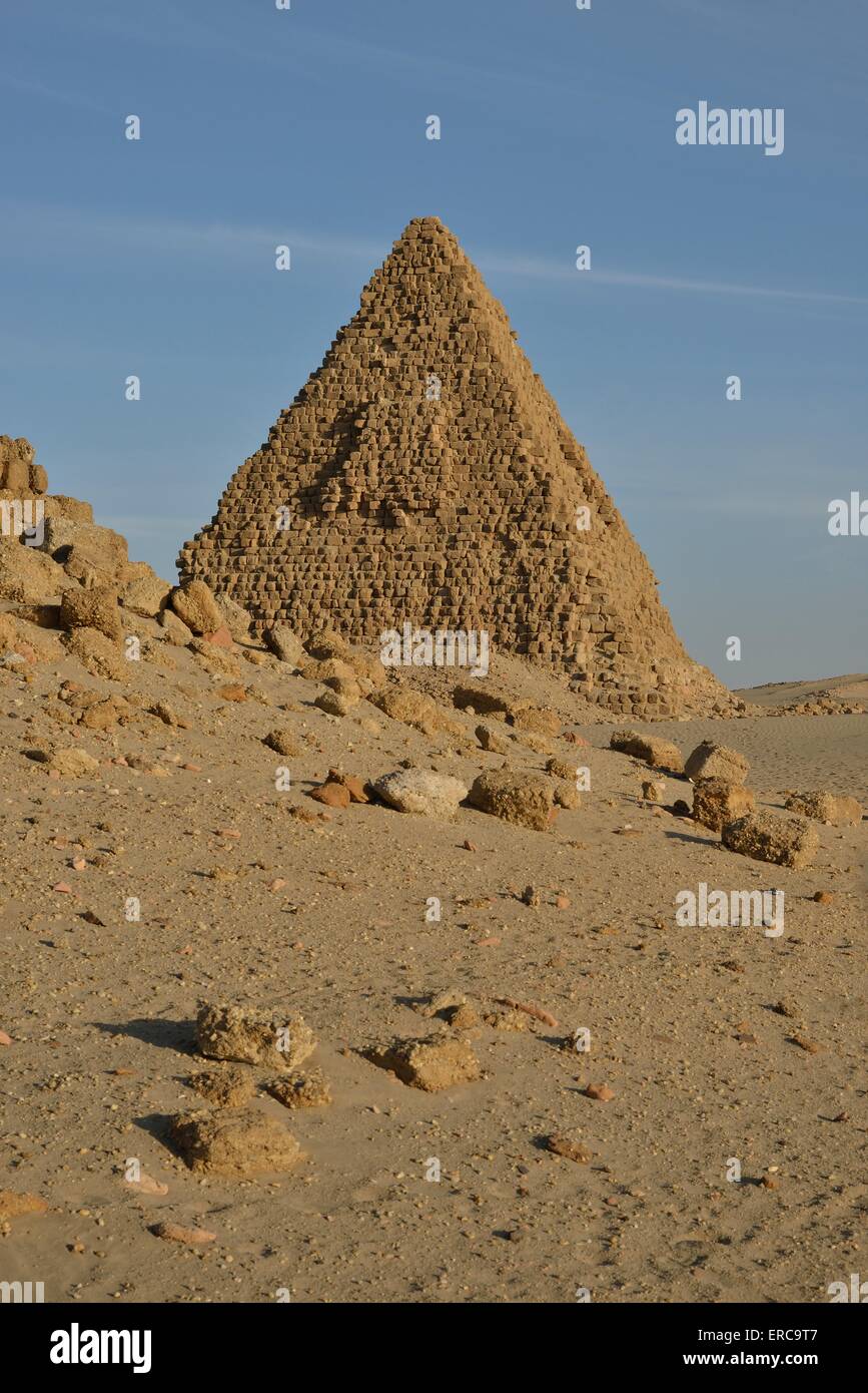Pyramide de Nuri, Nord, la Nubie, Soudan Banque D'Images