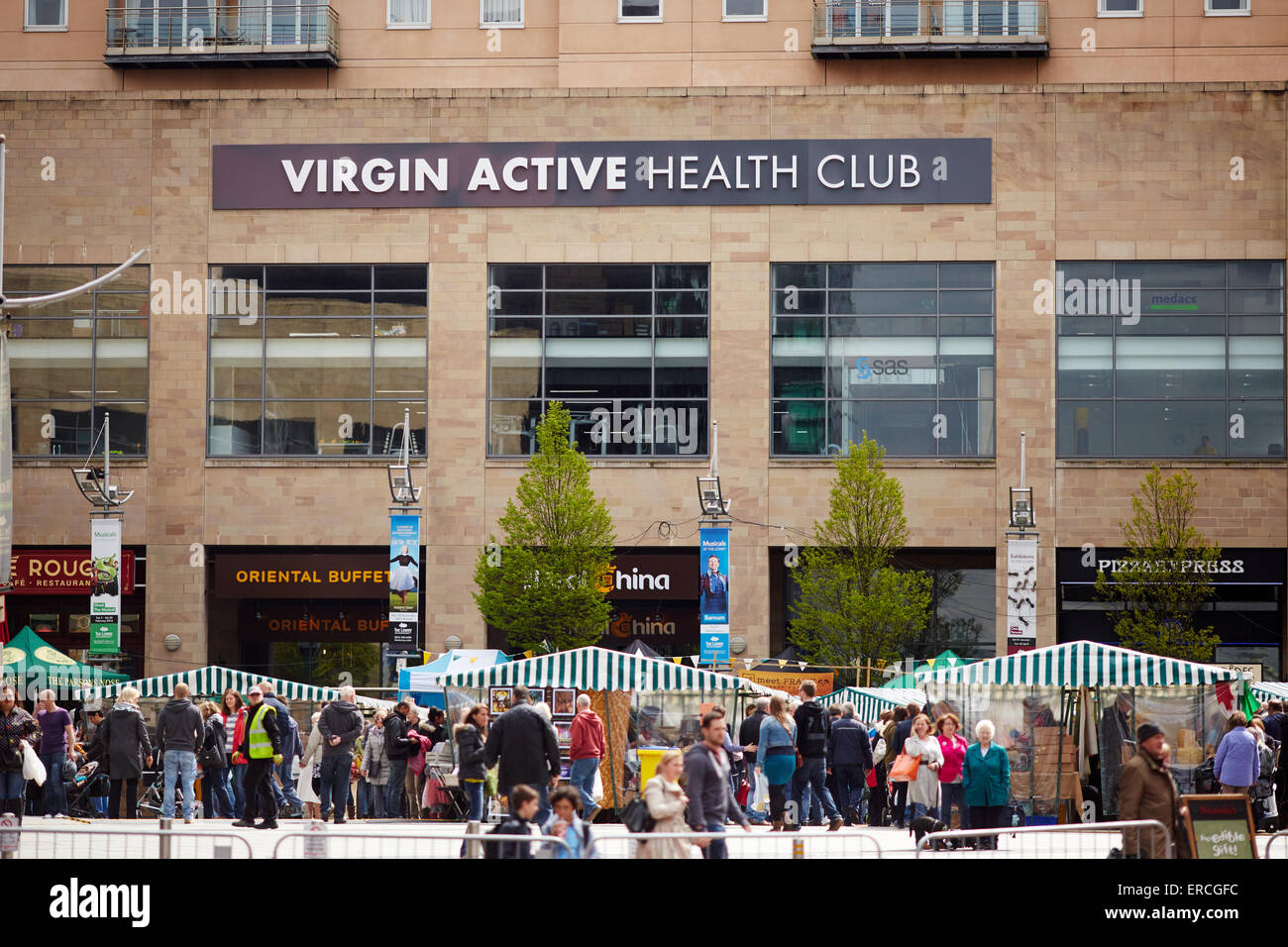 Salford Quays Virgin Active health club Architecte d'extérieur des bâtiments de la propriété propriété structure de développement archit Banque D'Images