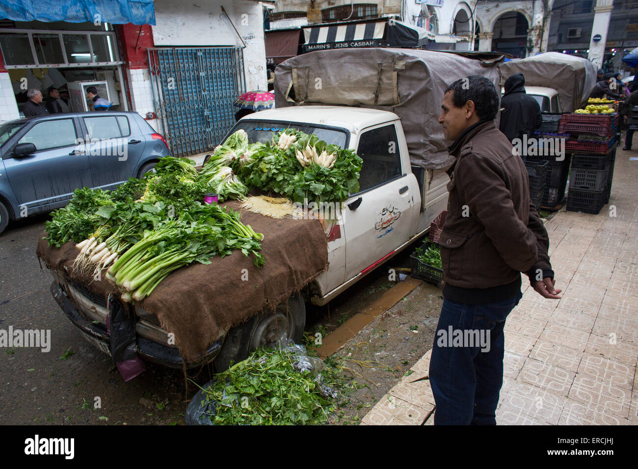 Marché à Alger, Algérie Banque D'Images
