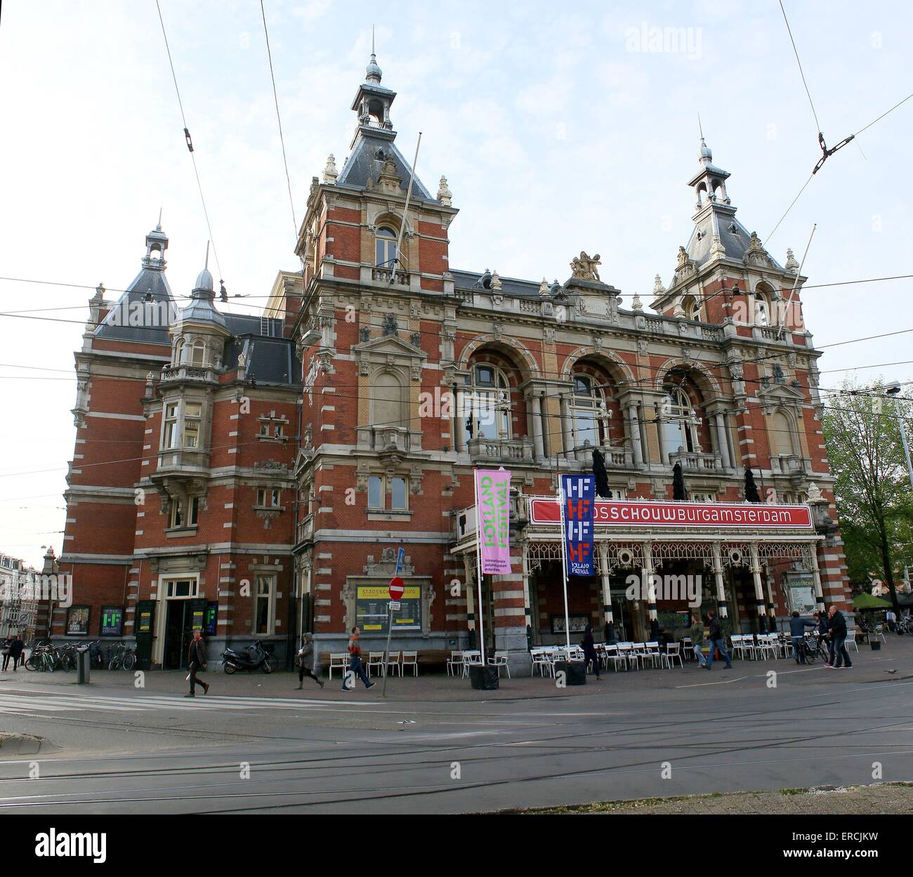 Fin du xixe siècle Stadsschouwburg (Théâtre Municipal) Bâtiment à Leidseplein à Amsterdam, Pays-Bas. Banque D'Images