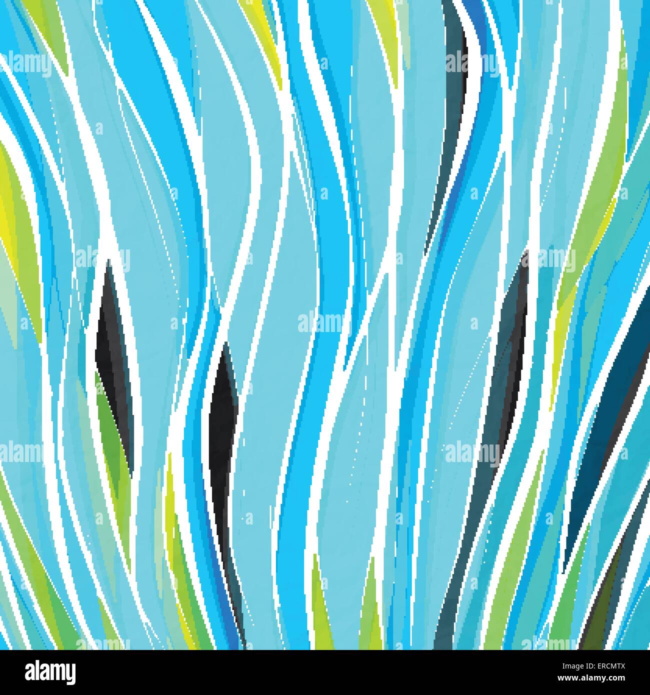 Résumé motif bleu avec la texture du papier sur l'ornement des vagues. vecteur conception d'arrière-plan dessiné à la main Illustration de Vecteur