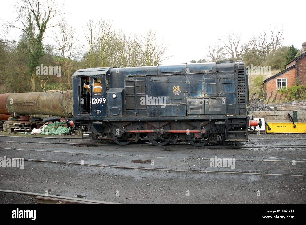 British Railways Class Locomotive no 11 12099 semblent ici à Bridgnorth sur la vallée de la Severn. Banque D'Images