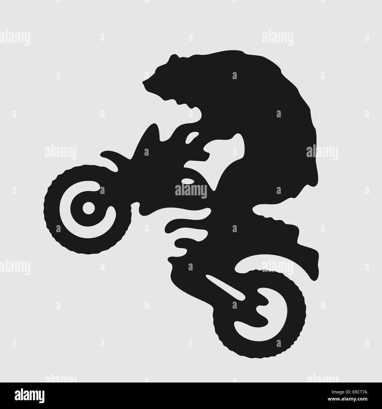 Symbole vecteur Ours Biker Illustration de Vecteur