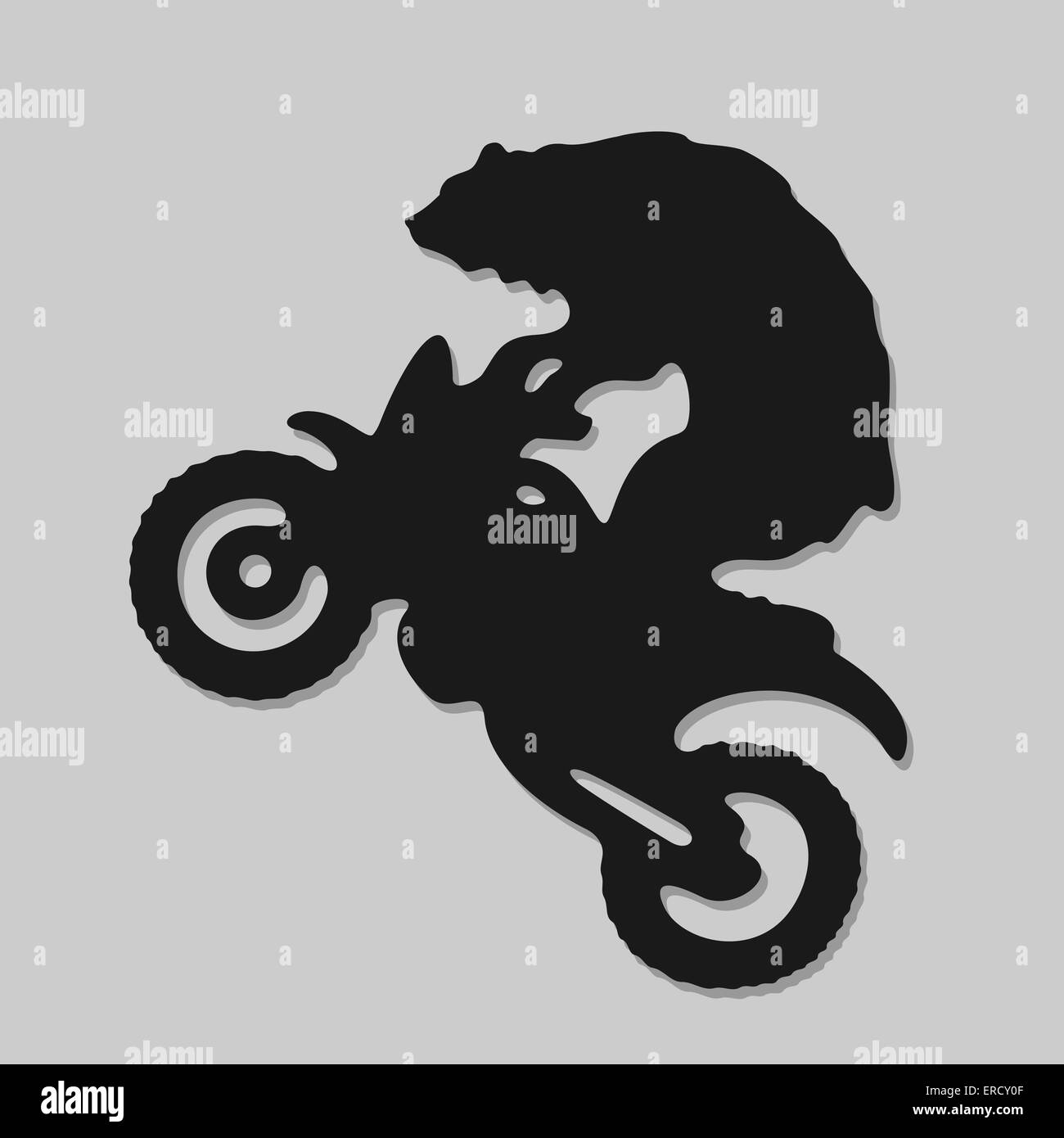 Symbole vecteur Ours Biker Illustration de Vecteur