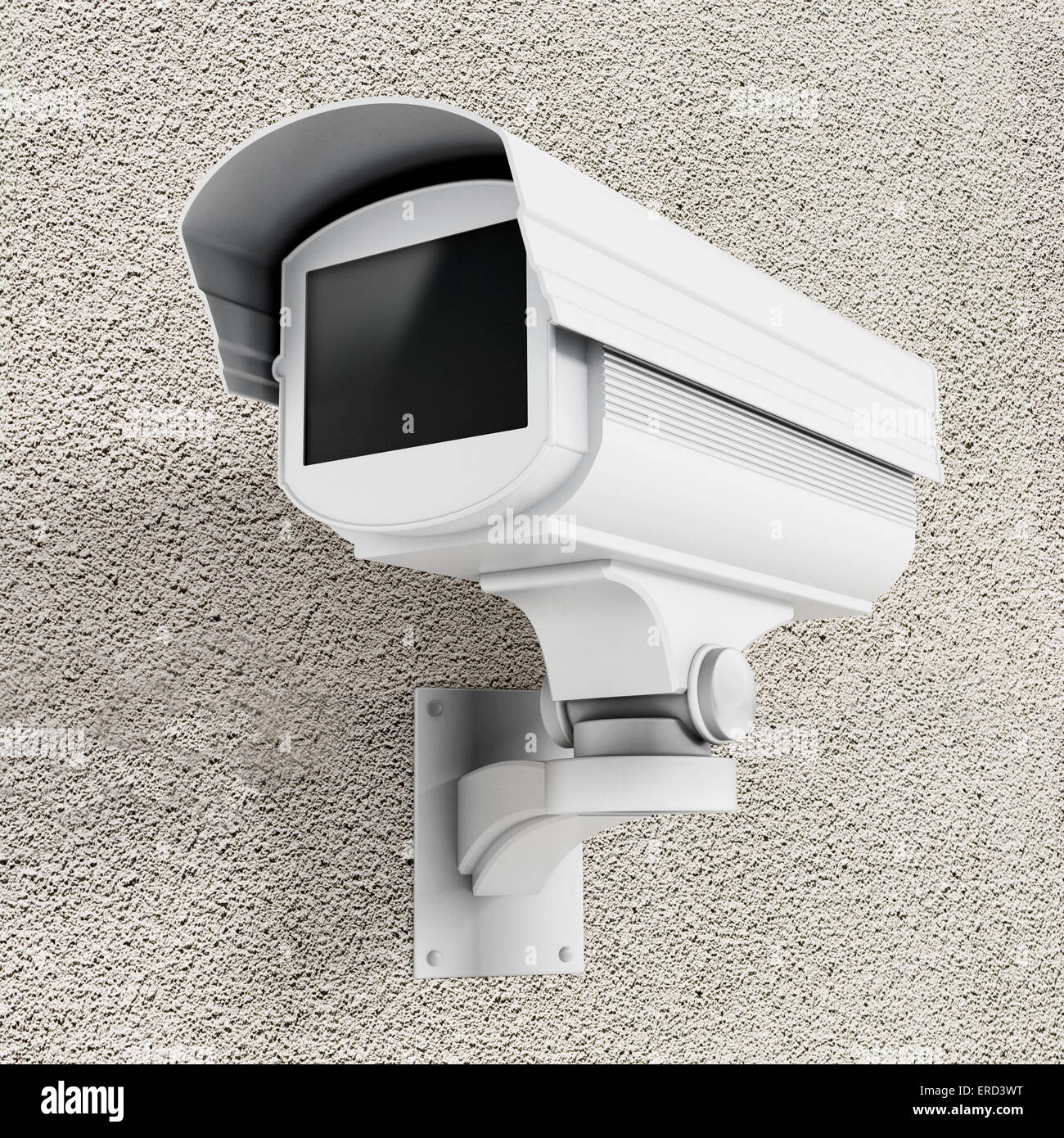 Caméra de sécurité CCTV à montage mural. Banque D'Images
