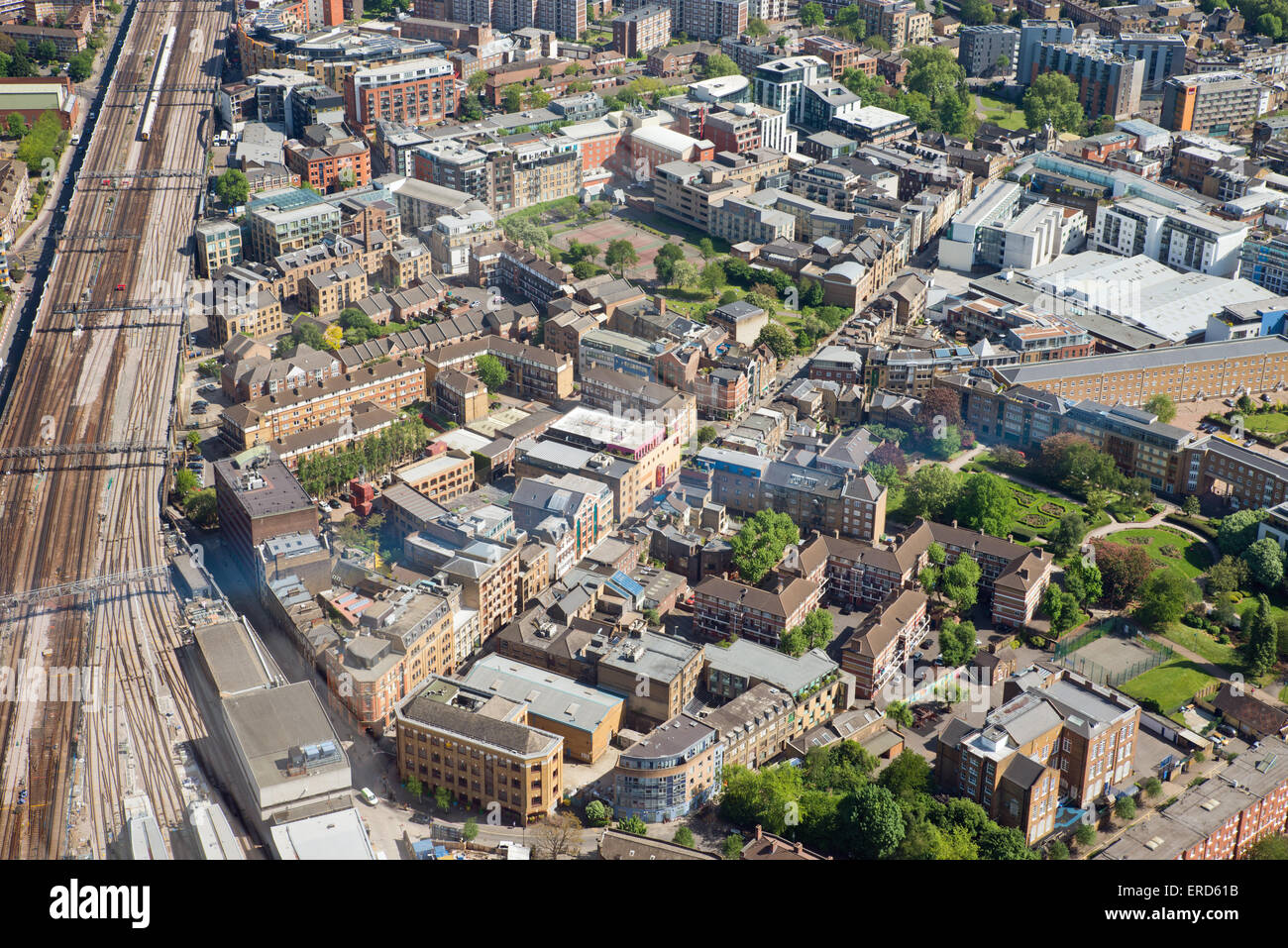 Vue aérienne de l'infrastructure à Londres Royaume-Uni Angleterre Banque D'Images