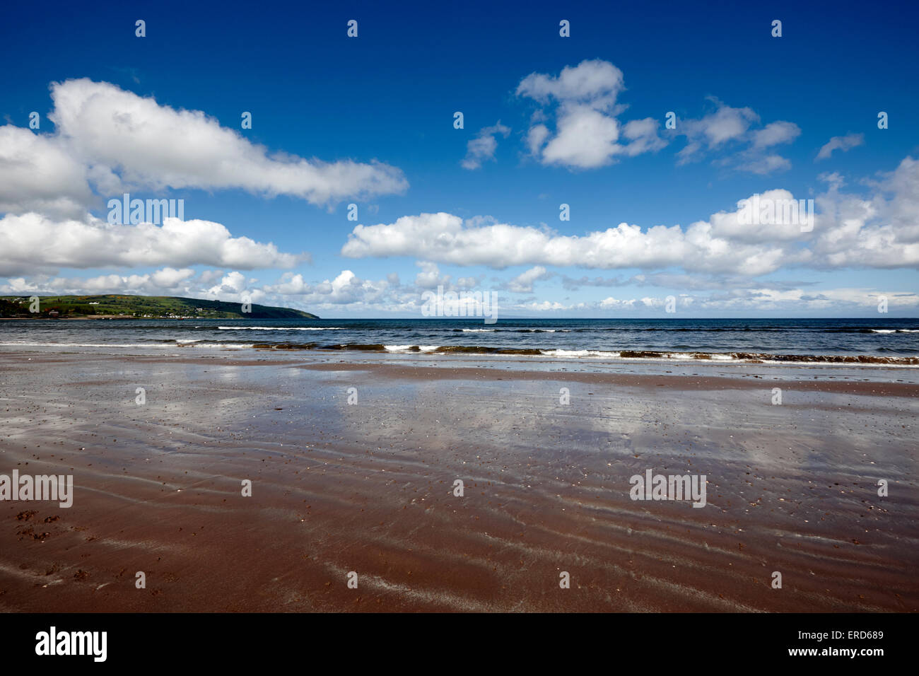 Glenariff Waterfoot beach County Antrim Irlande du Nord UK Banque D'Images