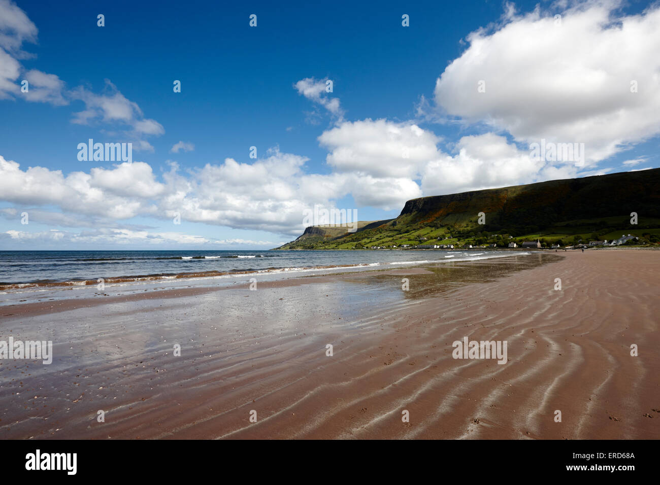 Glenariff Waterfoot beach County Antrim Irlande du Nord UK Banque D'Images