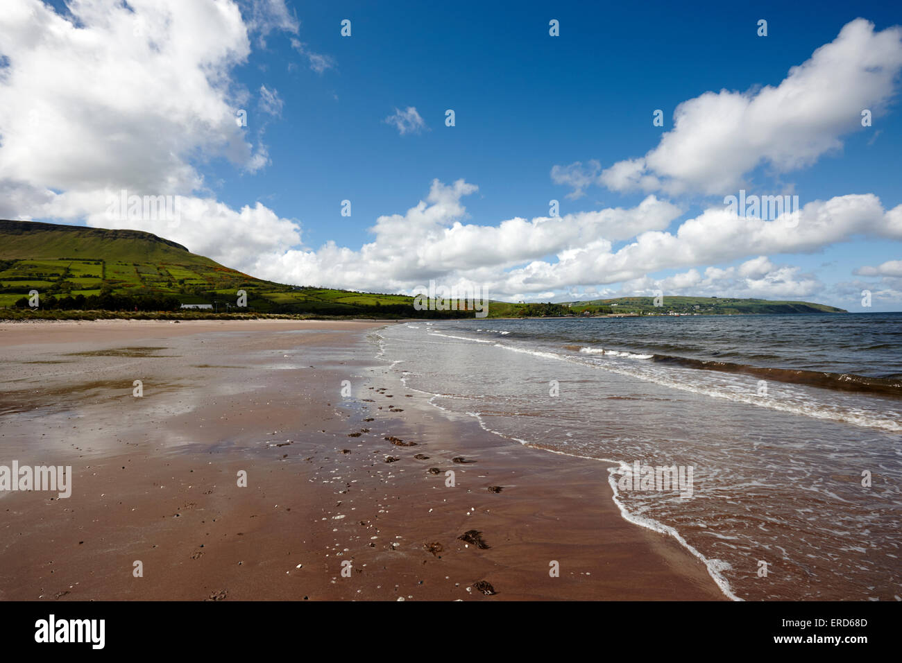 Glenariff Waterfoot beach County Antrim Irlande du Nord UK Banque D'Images