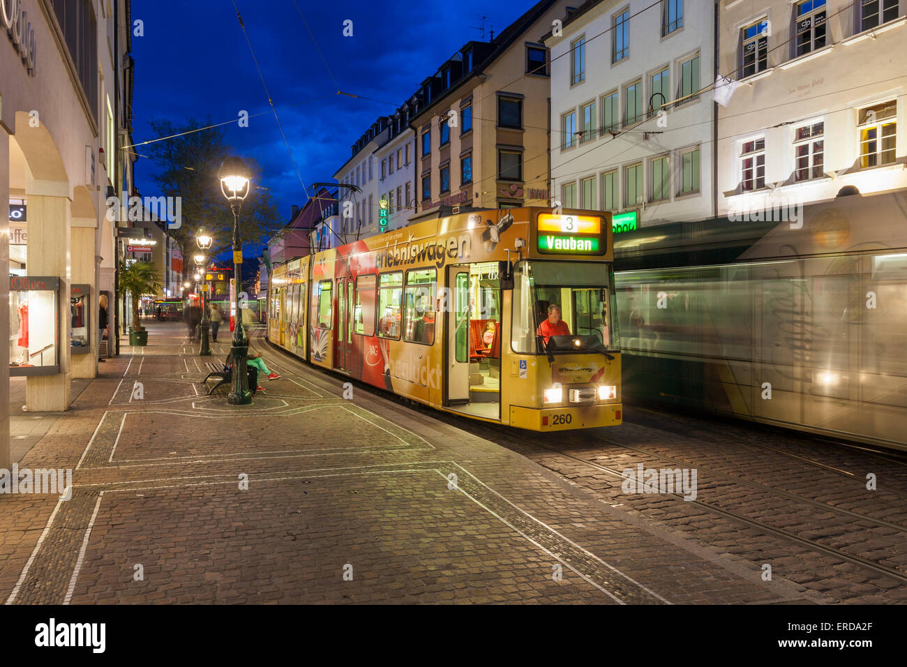 Soir à Freiburg, Allemagne. Banque D'Images