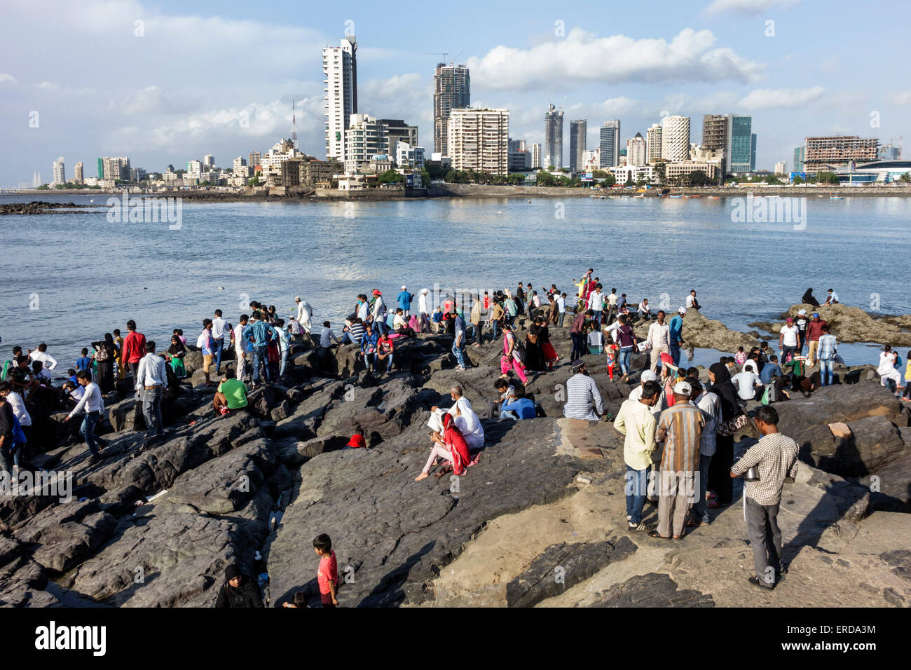 Mumbai Inde,Worli,Haji Ali Dargah,mosquée,Indo-architecture islamique,Sayyed Peer Haji Ali Shah Bukhari tombeau,musulman,Mer arabe,Haji Ali Bay,India150301 Banque D'Images