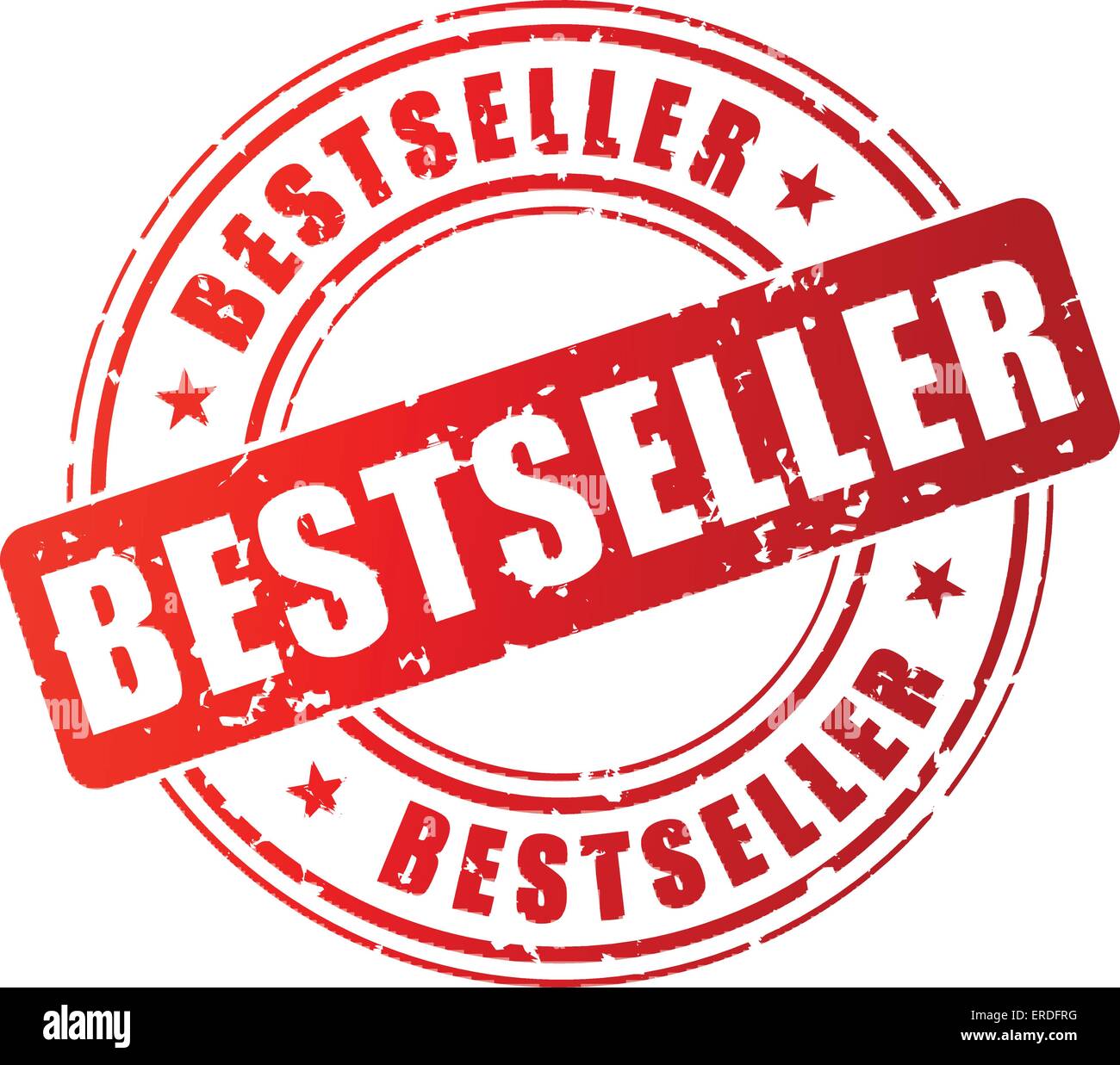 Vector illustration du best-seller rouge stamp concept Illustration de Vecteur