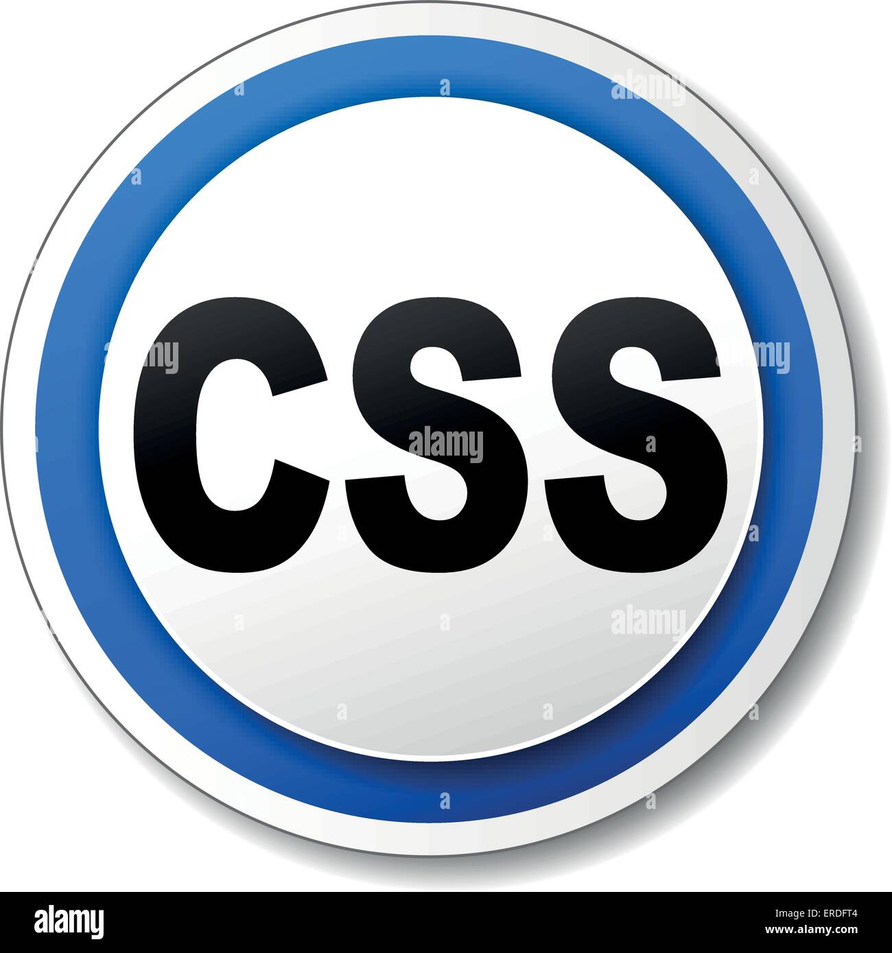 Vector illustration de noir et bleu icône css Illustration de Vecteur