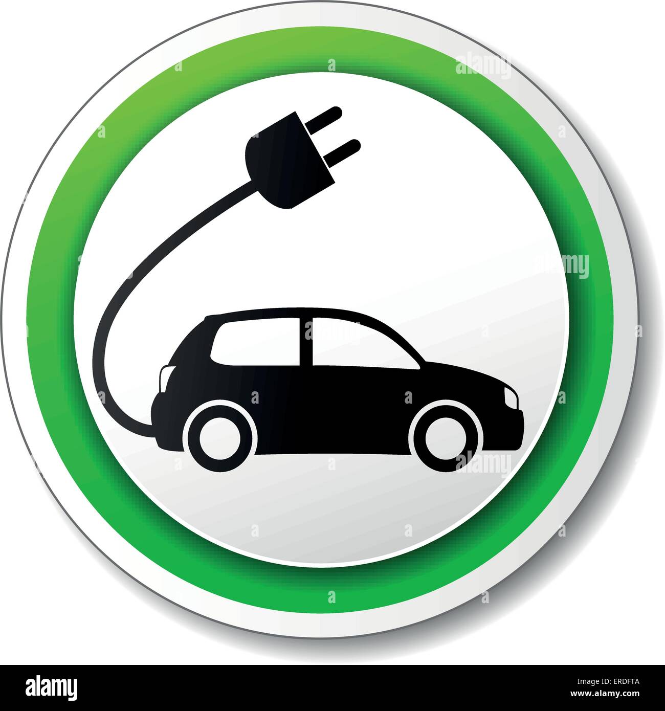 Vector illustration de l'icône de voiture électrique sur fond blanc Illustration de Vecteur Vector illustration de l'icône de voiture électrique sur fond blanc Illustration de Vecteur