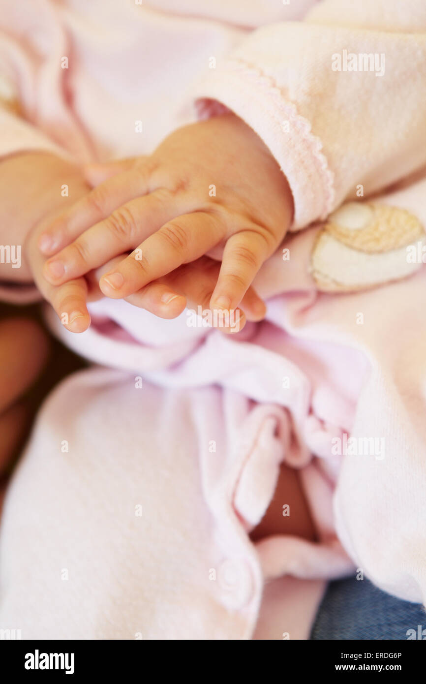 Détail bébé de trois mois Banque D'Images