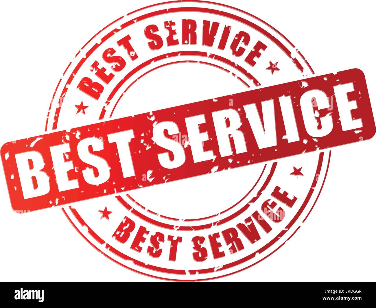 Vector illustration du meilleur service stamp rouge sur fond blanc Illustration de Vecteur