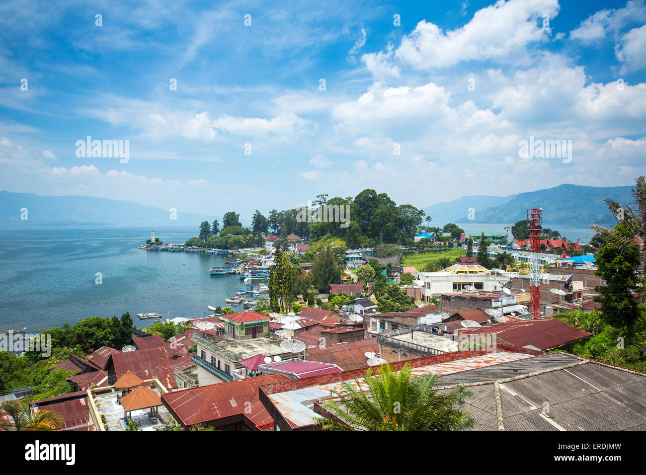 Parapat village, Sumatra, Indonésie Banque D'Images Parapat village, Sumatra, Indonésie Banque D'Images
