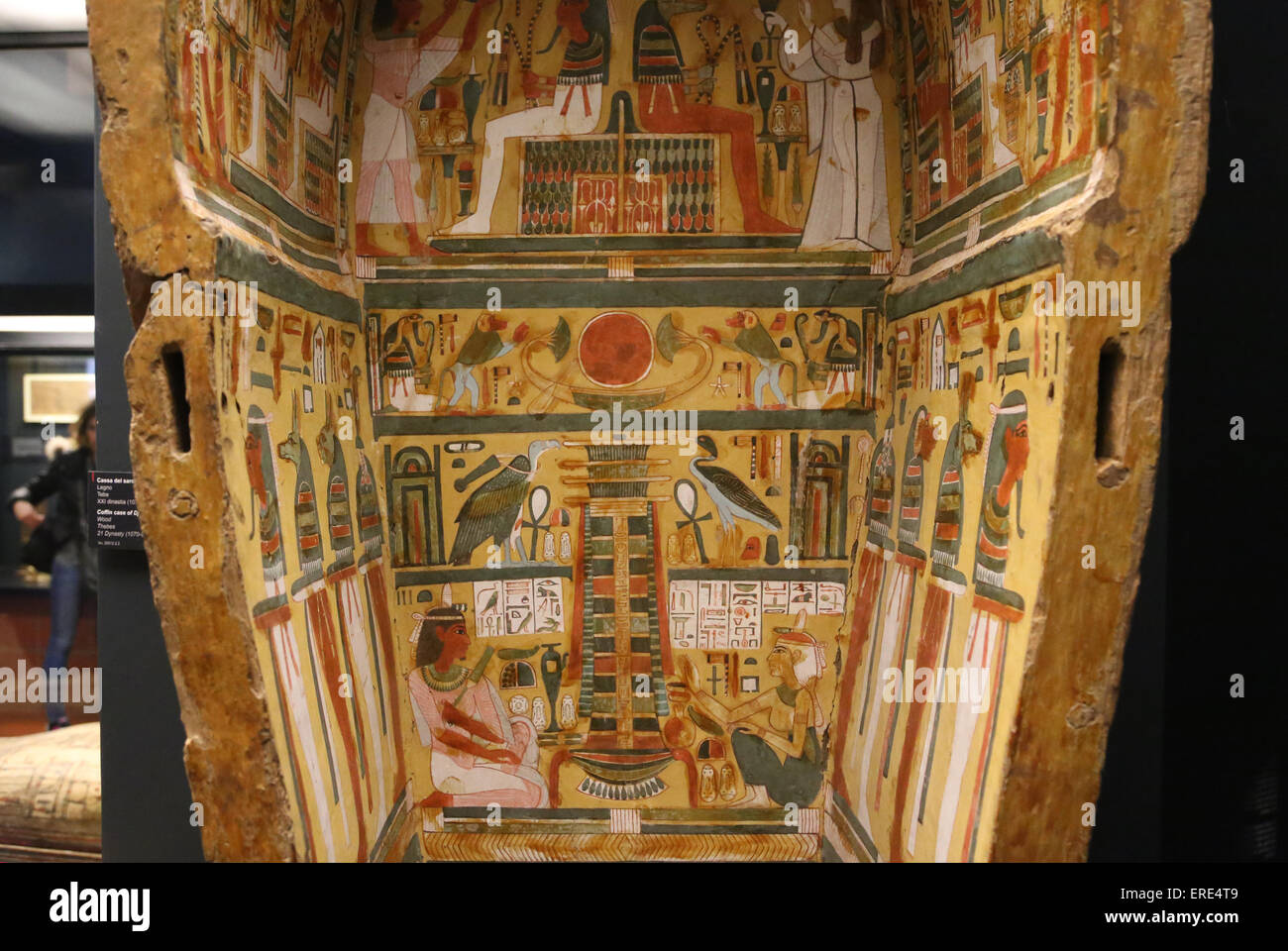 L'Egypte ancienne. Affaire Coffin de Djedhoriwefankh. Le bois. Thèbes. 21 dynastie (1070-945 av. J.-C.). Vatian Musées. Banque D'Images