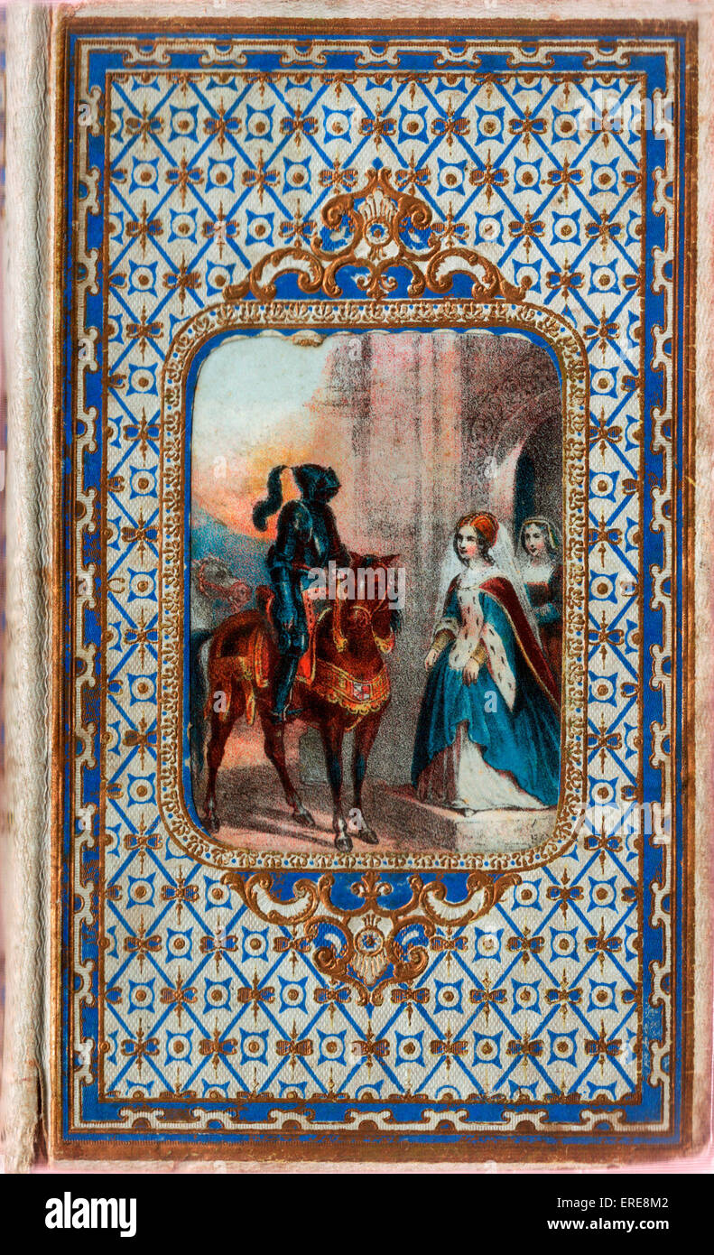 Couvercle orné d'enfants livre d'histoires, 1873. Exemple de graphiques décoratifs du 19e siècle. Le papier, l'illustration montrant un Banque D'Images