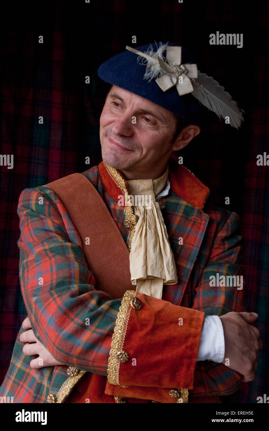 - Les hommes fidèles jacobites décroche à la collecte, l'événement Retrouvailles Holyrood Park entre Arthur Seat et le palais de Holyrood, Banque D'Images