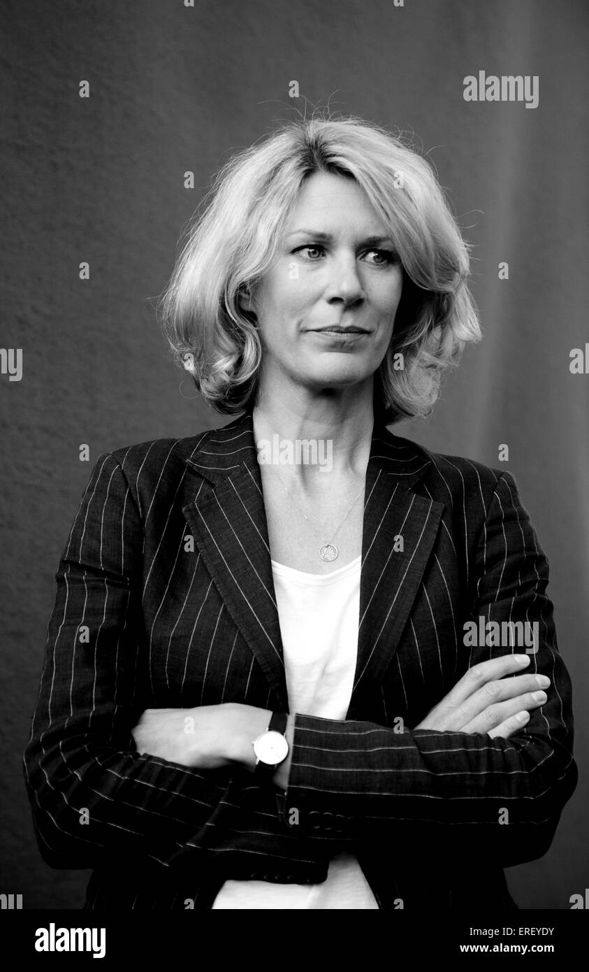 Karin Altenberg au Edinburgh International Book Festival 2011. L'archéologue suédois et l'auteur. Banque D'Images