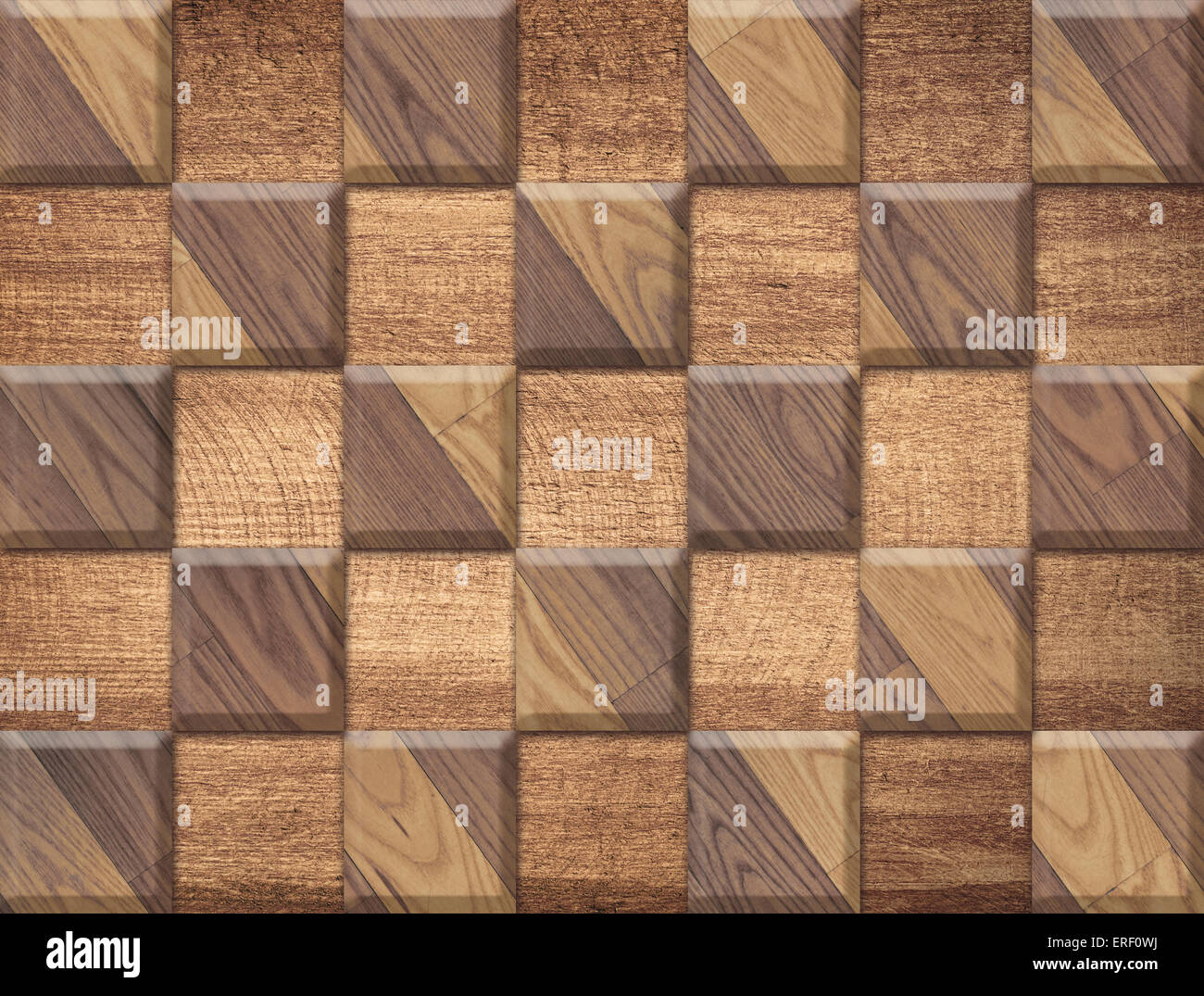 La texture en bois brun, motif de formes carrés plancher, le plancher ou le mur Banque D'Images