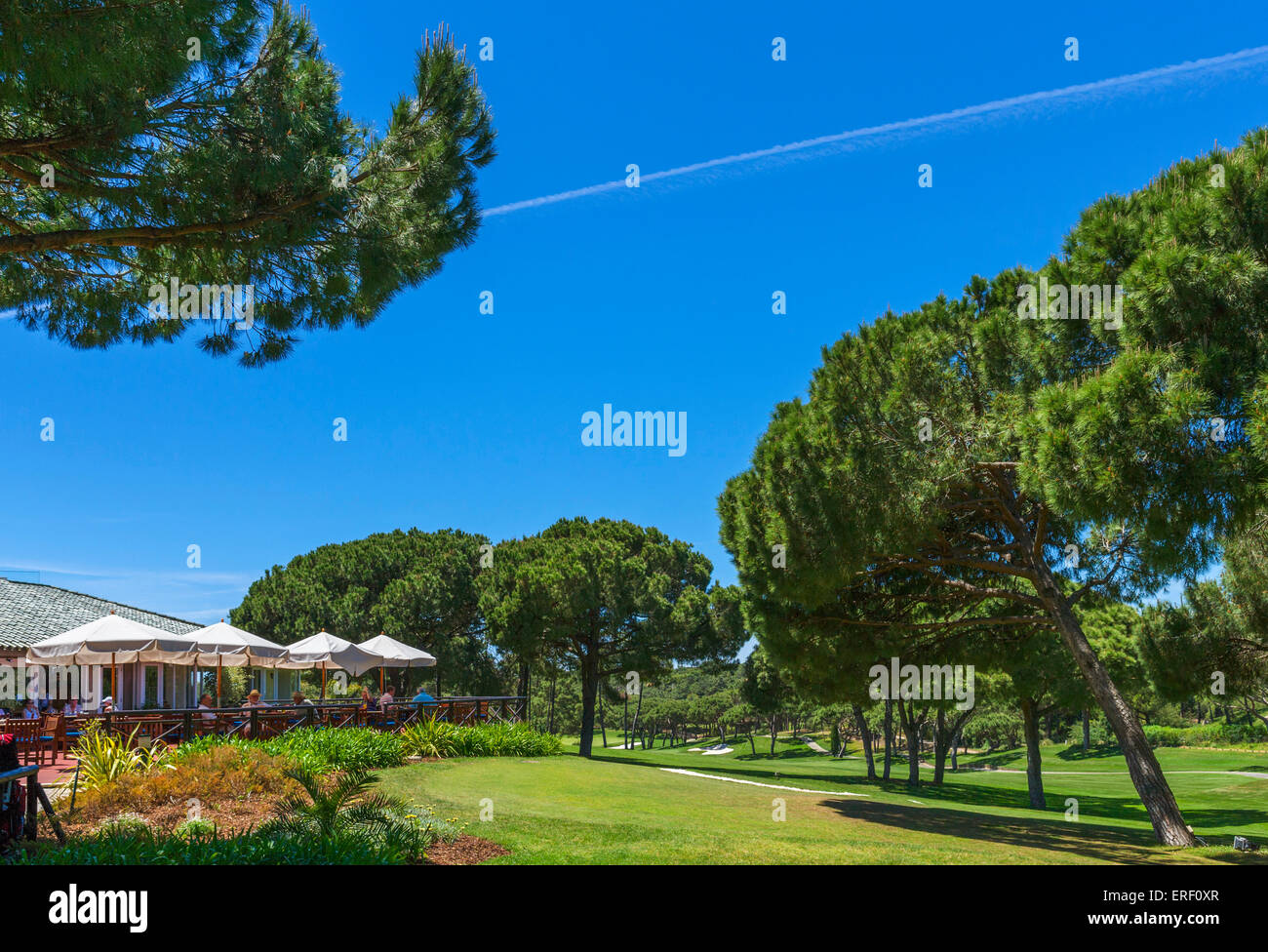 Clubhouse sur le parcours sud près de Vilar do Golf, Quinta do Lago, Algarve, Portugal Banque D'Images
