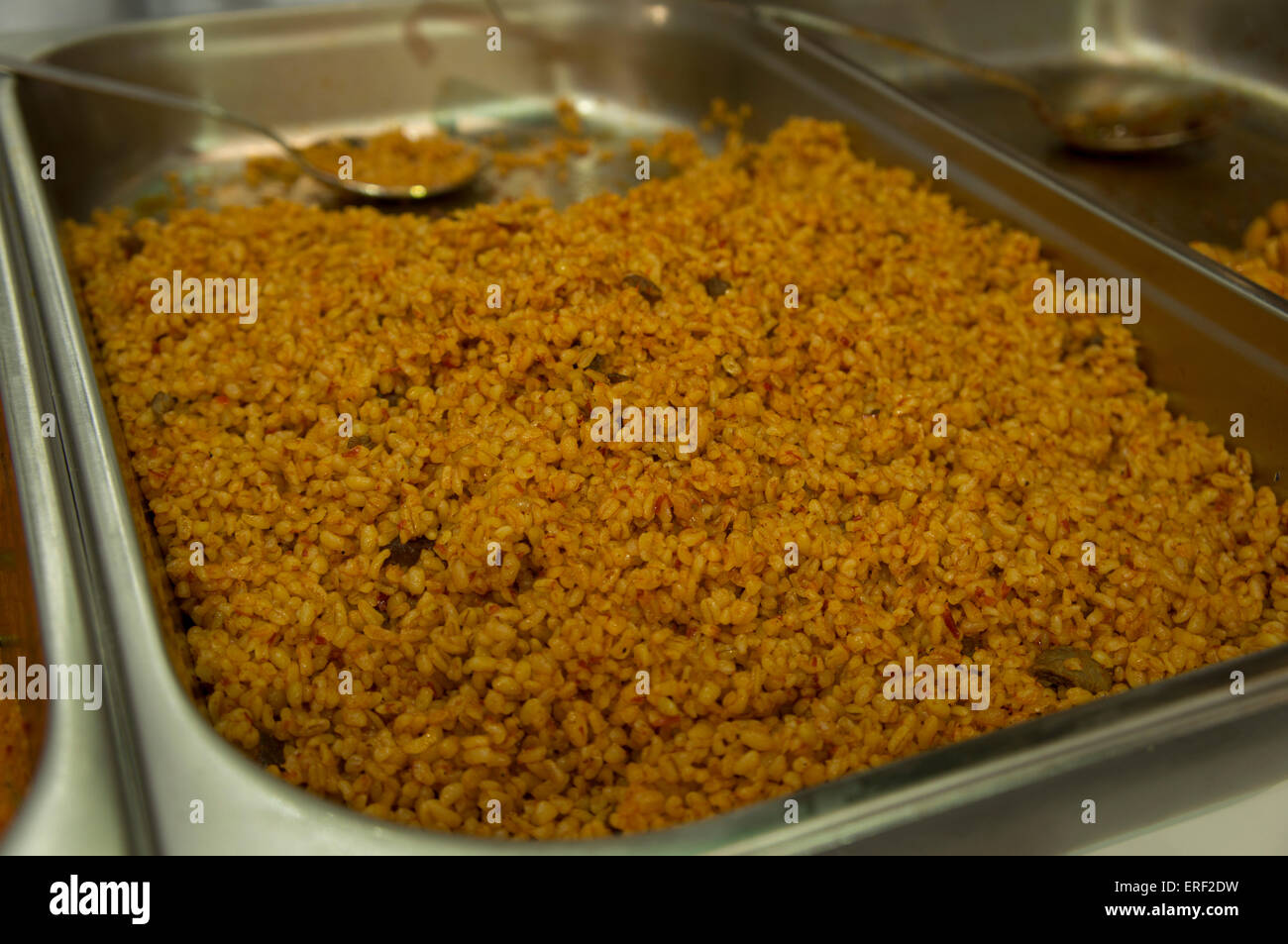 Macaroni Spaghetti plateau à repas Dîner repas alimentation alimentation Banque D'Images