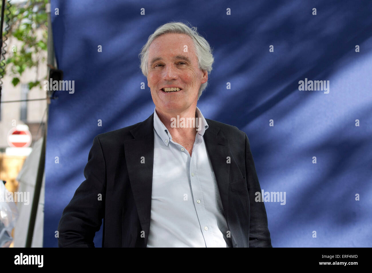 Alastair Hazell au Edinburgh International Book Festival 2012. Il y a à donner une conférence sur son dernier livre "La dernière station Banque D'Images