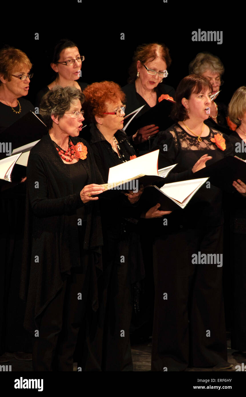 La section féminine du choeur adultes mixtes Banque D'Images