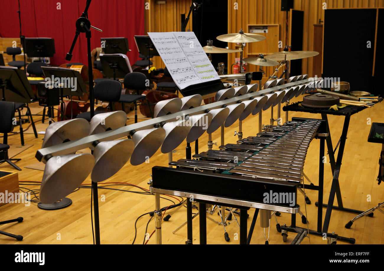 Aluphone, instrument à percussion en métal faite au Danemark. Comme utilisé dans la cérémonie d'ouverture des Jeux Olympiques de 2012, Londres, Royaume-Uni. Banque D'Images
