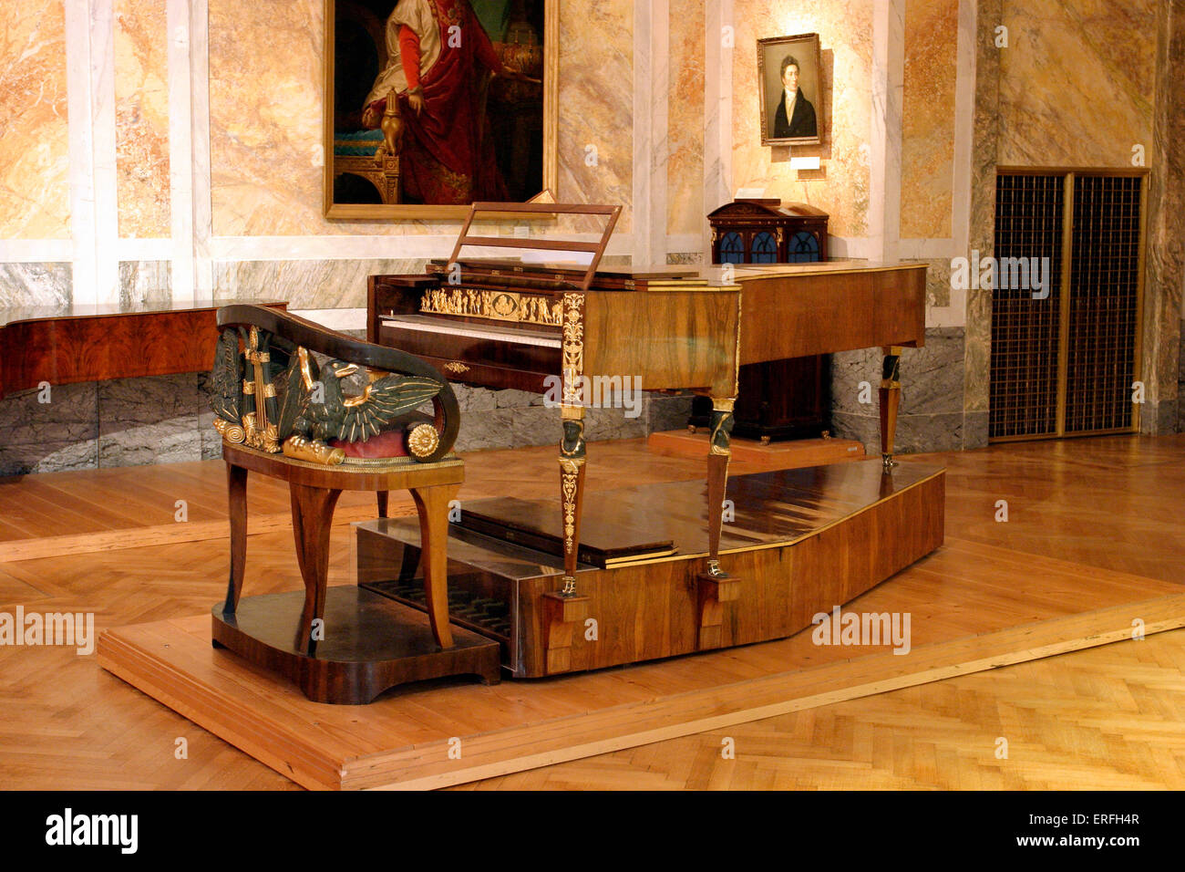 Piano pédale par Joseph Brodmann, Vienne, c. 1815 - affiche dans la Collection d'instruments de musique anciens (Sammlung Alter Banque D'Images