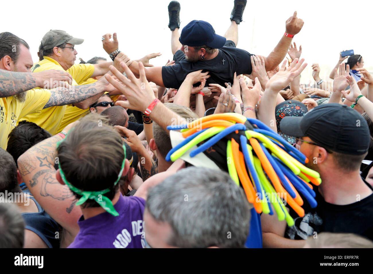 Nombre de surfeurs de la rébellion de 2015 Caroline Monster Energy à Concord, Caroline du Nord. Banque D'Images