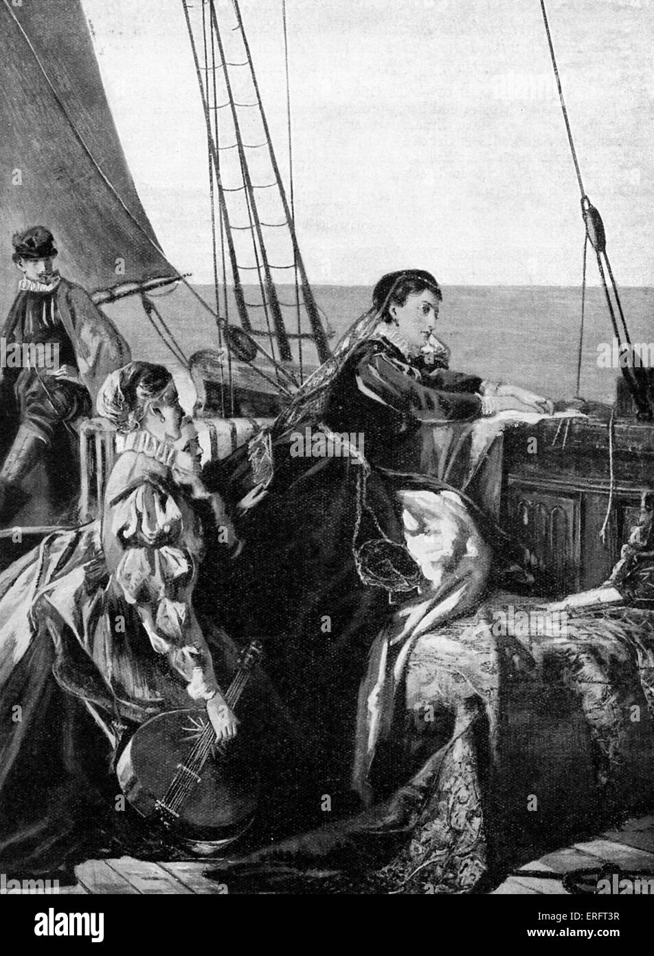 Les adieux de la reine Marie de France. Après la mort de son mari, le Roi François II de France