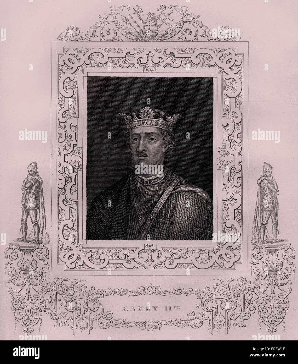 Henri II (1133-1189) Le mariage d'Aliénor d'Aquitaine et a eu huit enfants ensemble. Plus tard dans sa vie il y a eu controverse sur Banque D'Images