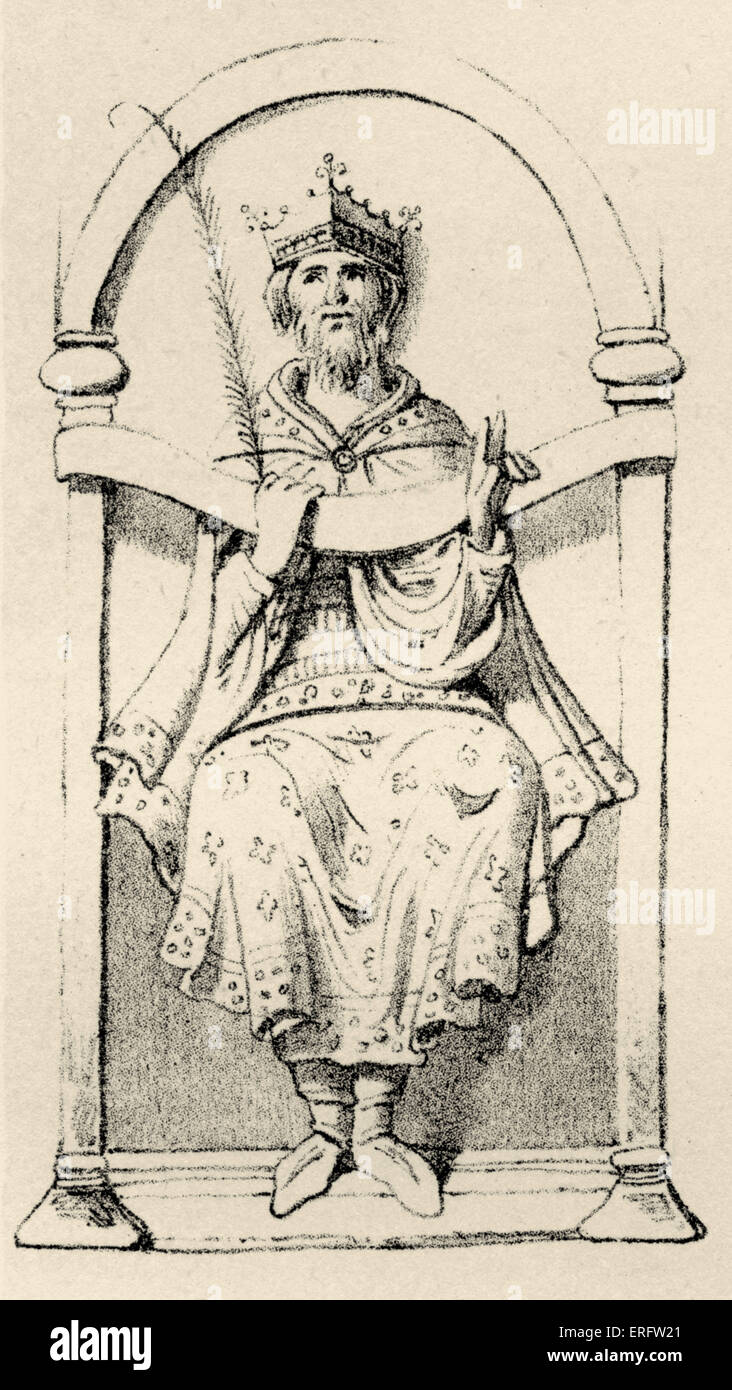 Edgar je la paisible ou The Peaceable (943 - 975) était le plus jeune fils de la société d'Angleterre. Politique consolidé Edgar Banque D'Images