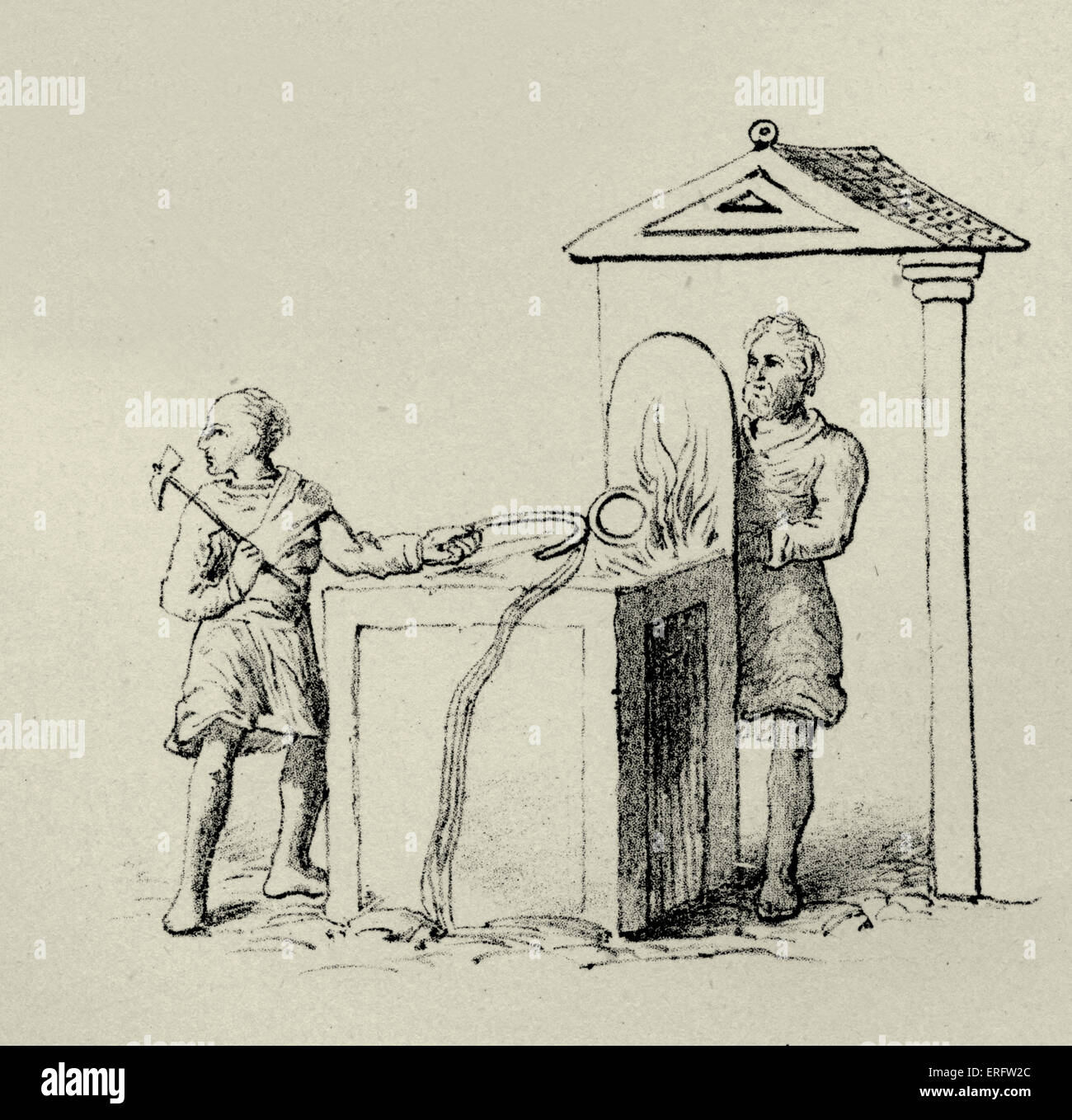 Metal médiéval smith Banque D'Images