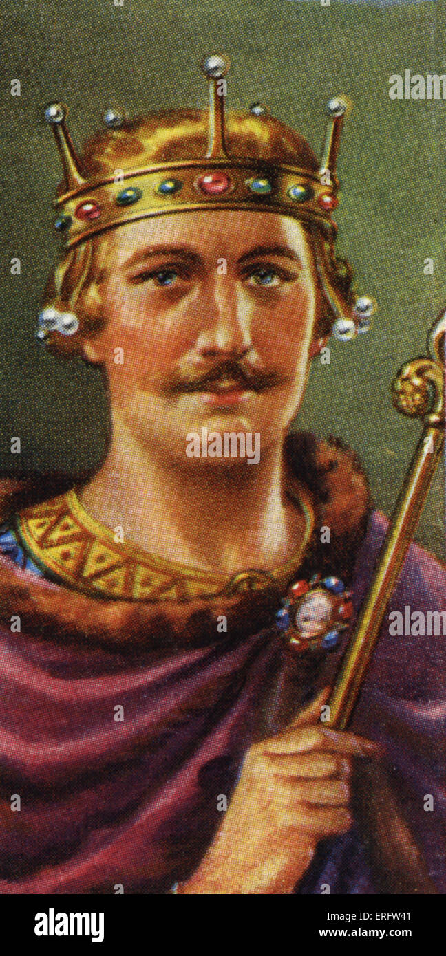 King William II (règne 1087-1100). William Rufus avait un visage rouge et un tempérament chaud.Il a rempli l'Angleterre avec indigne favoris Banque D'Images
